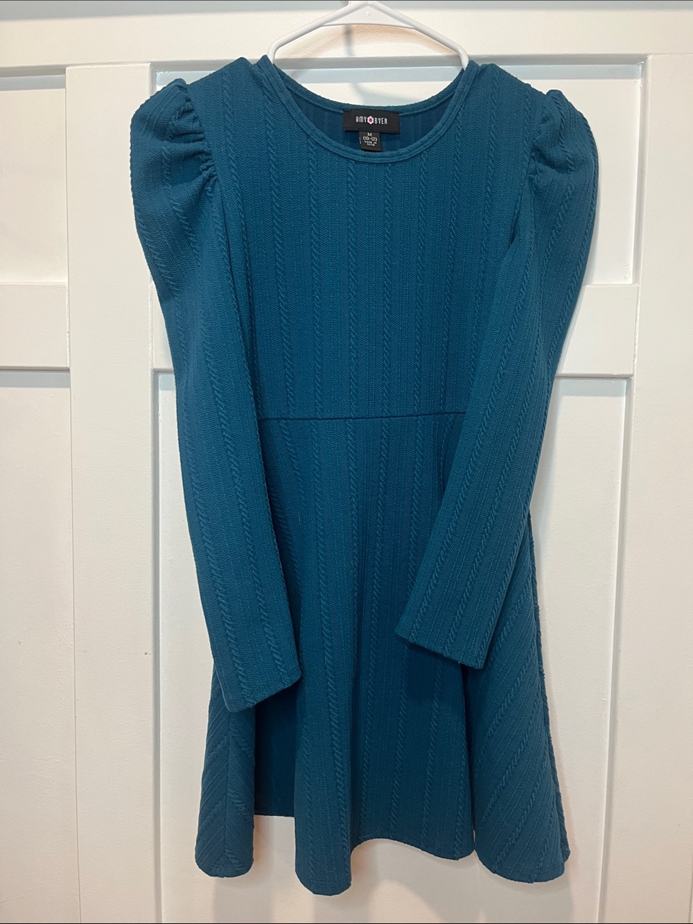 Amy Byer Teal Long Sleeve Knit Dress